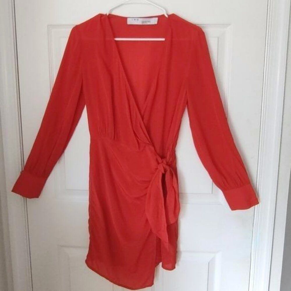 IRO Ophie surplice wrap dress 34 XS - Picture 2 of 6